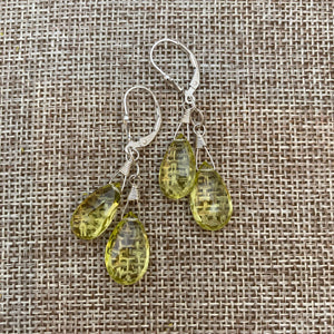 Double Drop Lemon Topaz Earrings