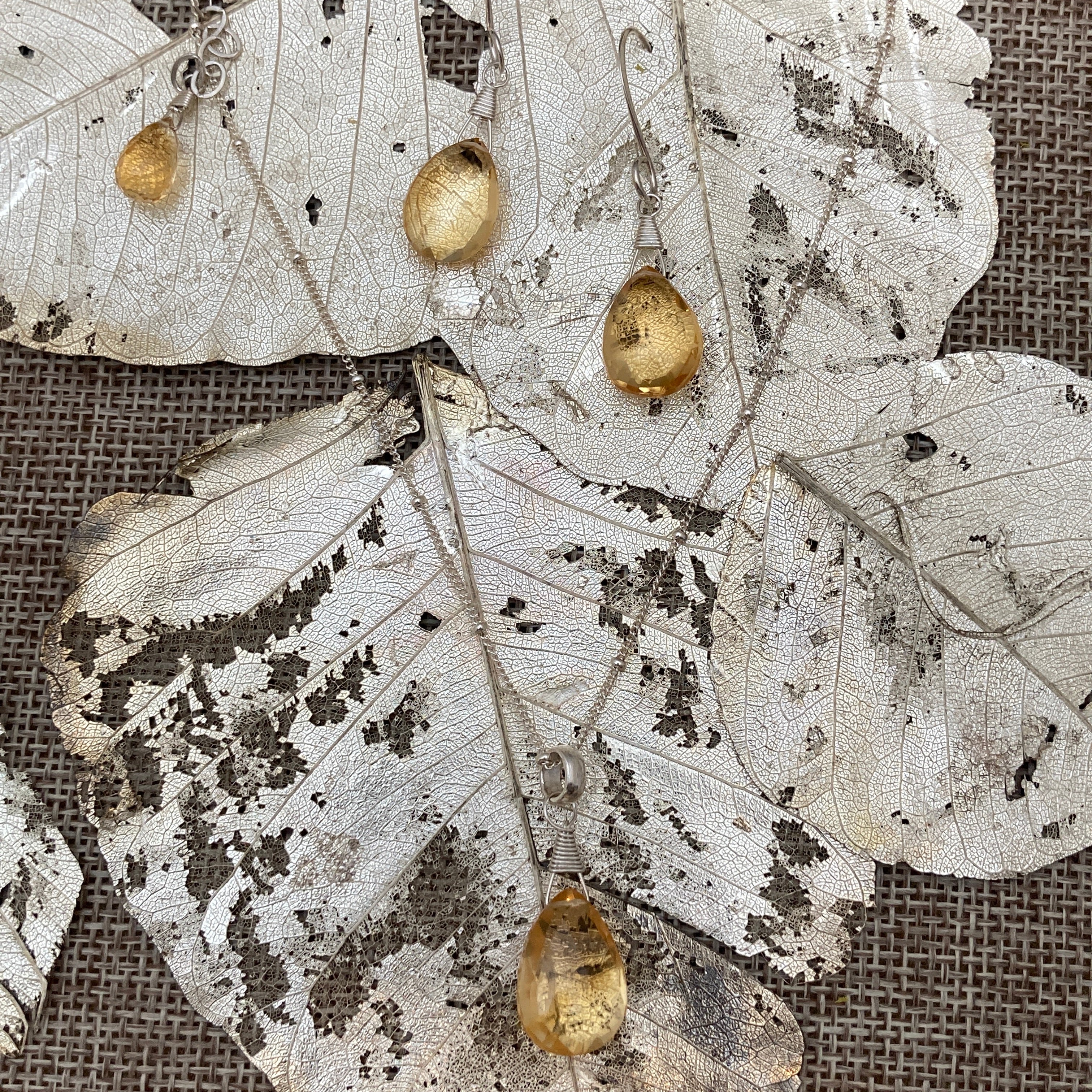 Citrine Necklace & Earrings