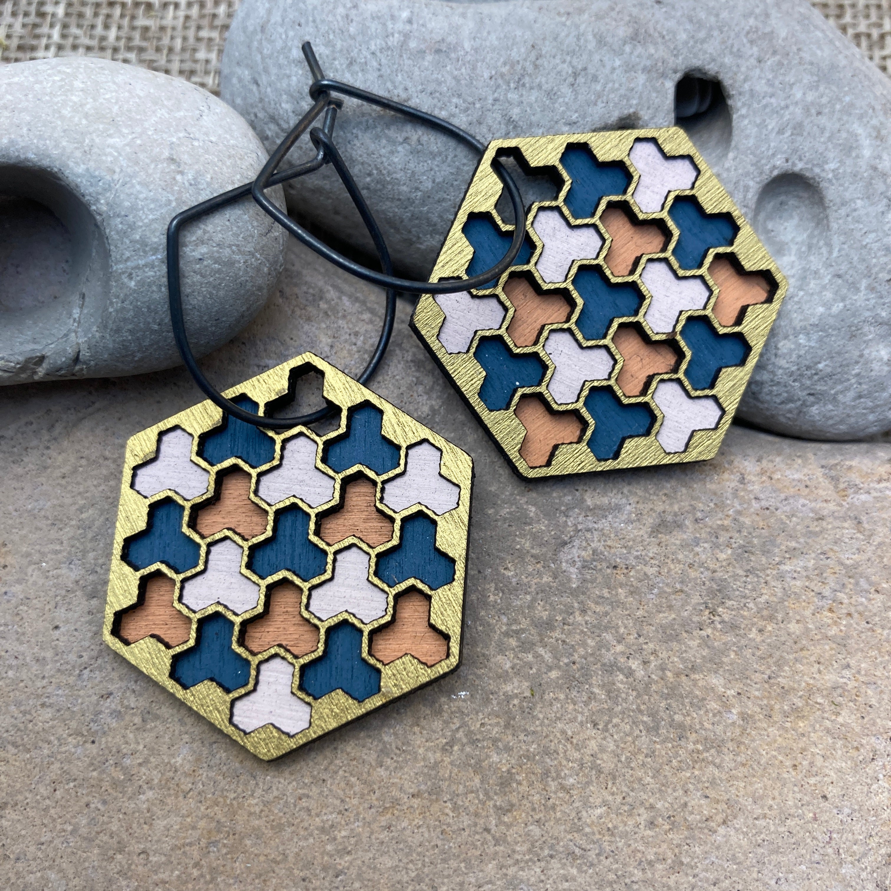 Pentagonal Earrings