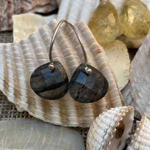 Faceted Gemstone Huggy Earrings
