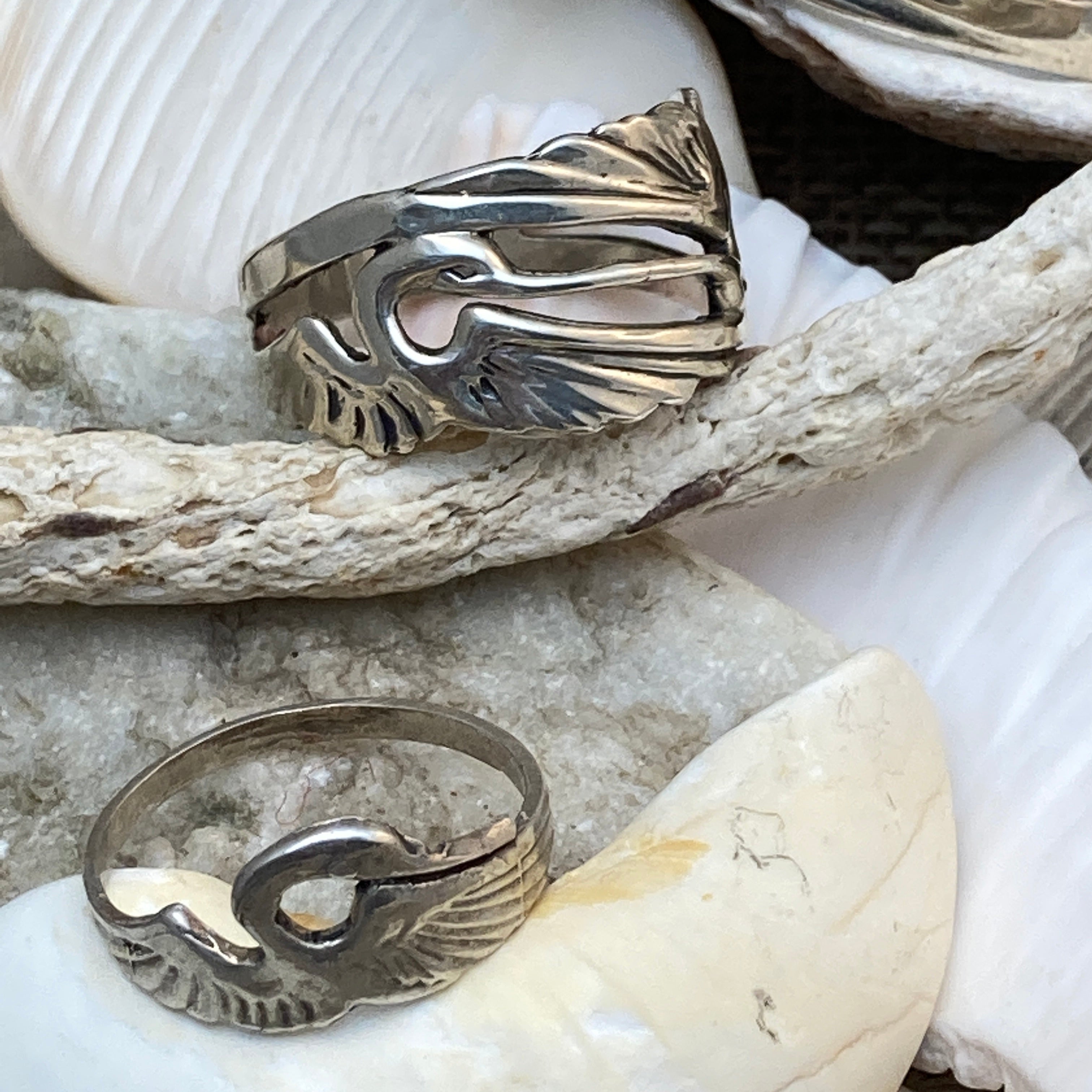 Heron Ring & Cuff Bracelet