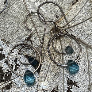 Double Circle Gemstone Earrings