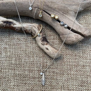 Leaf & Diamond Necklace