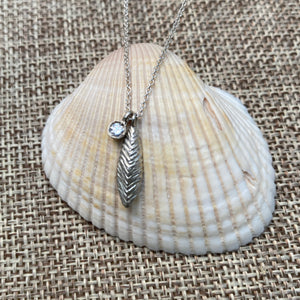 Leaf & Diamond Necklace