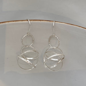 Mobius Sterling Silver Necklace & Earrings