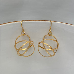 Small Gold Vermeil Mobius Earrings