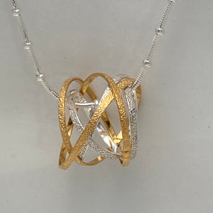 Mobius Necklace & Gold Vermeil Earrings