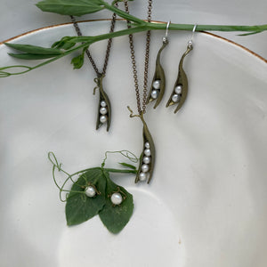 Peapod Necklace & Earrings