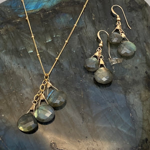 Labradorite Necklace & Earrings