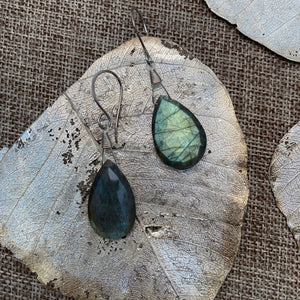 Labradorite Earrings in Silver