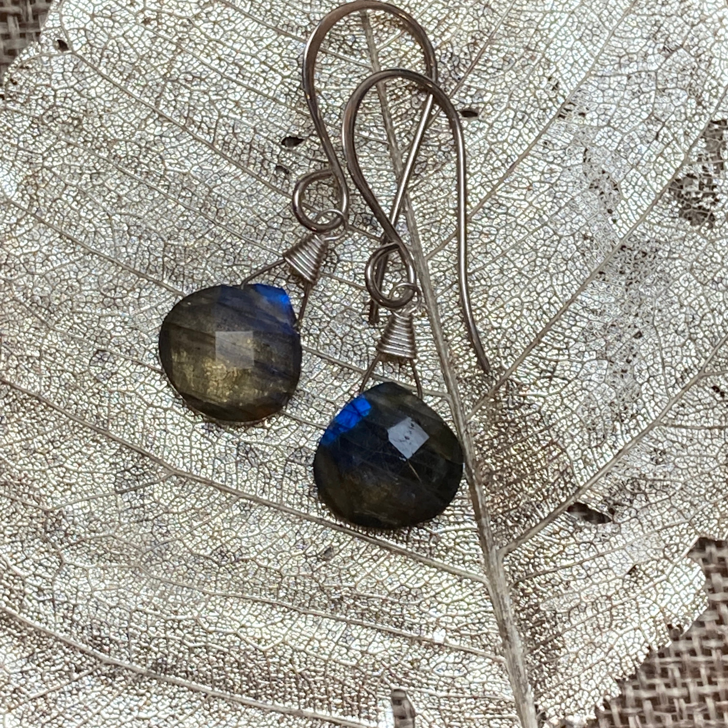 Labradorite Earrings in Silver