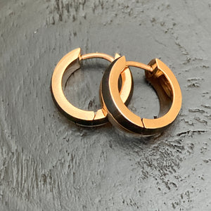 Wood & Gold Plated Steel Hoops