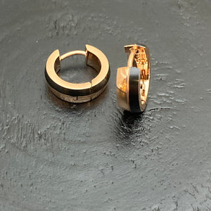 Wood & Gold Plated Steel Hoops