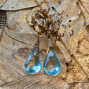Swiss Blue Topaz Necklace & Earrings