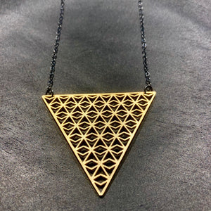 Gold Triangle Darrowing Necklace