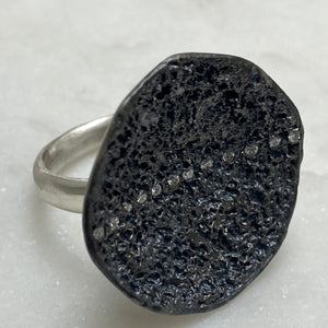 Large Lava Stripe Statement Ring