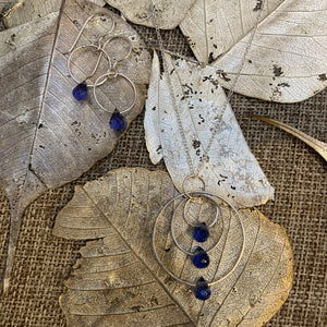 Iolite Necklace & Earrings in Sterling Silver