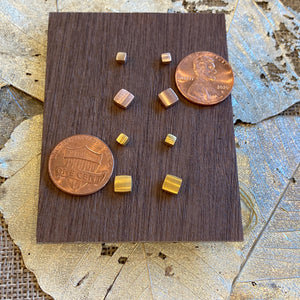 Smooth Gold Square Earrings