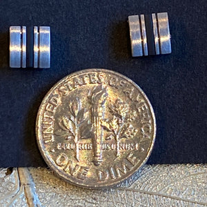 Rubber & Steel Square Earrings