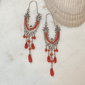 Vintage Coral Earrings