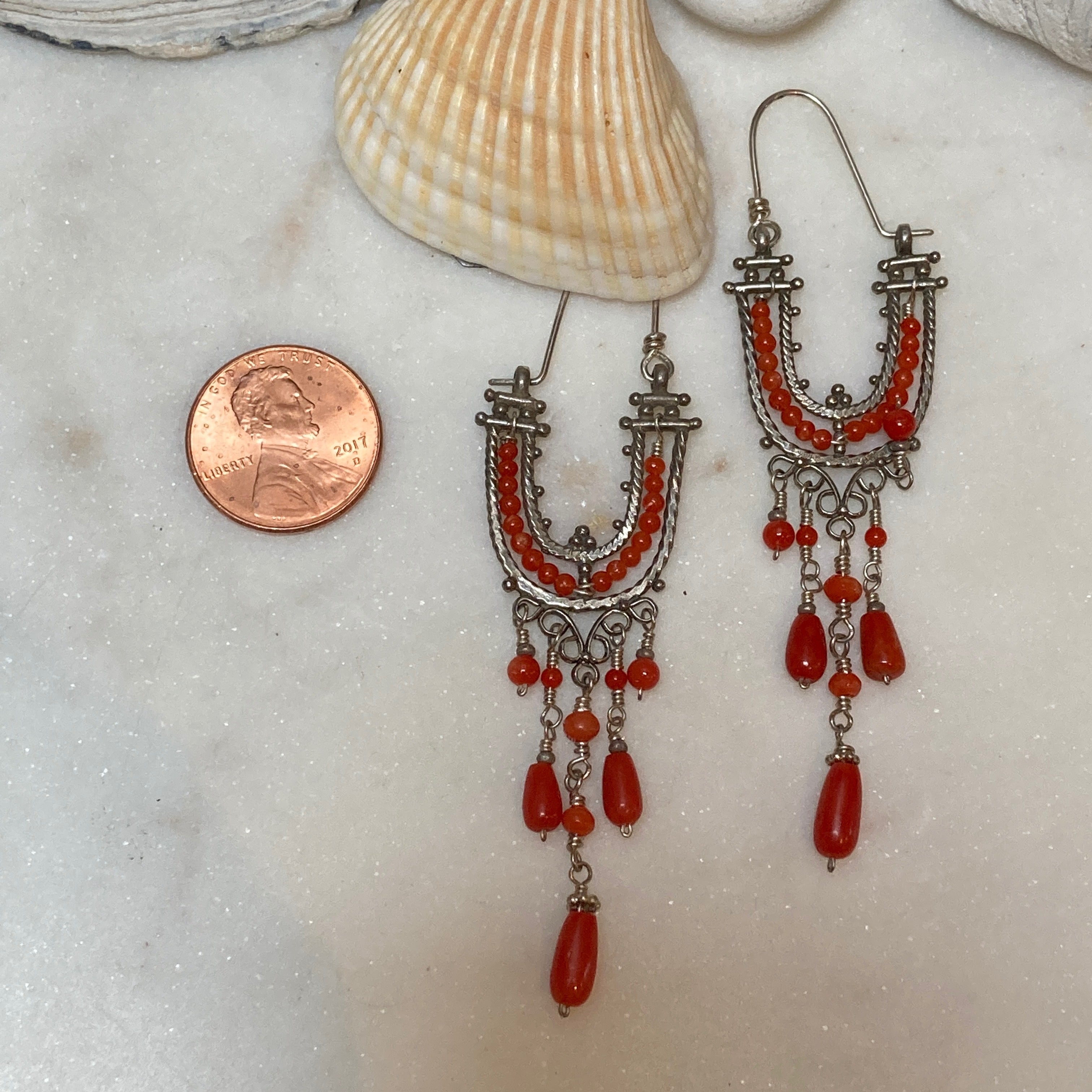 Vintage Coral Earrings