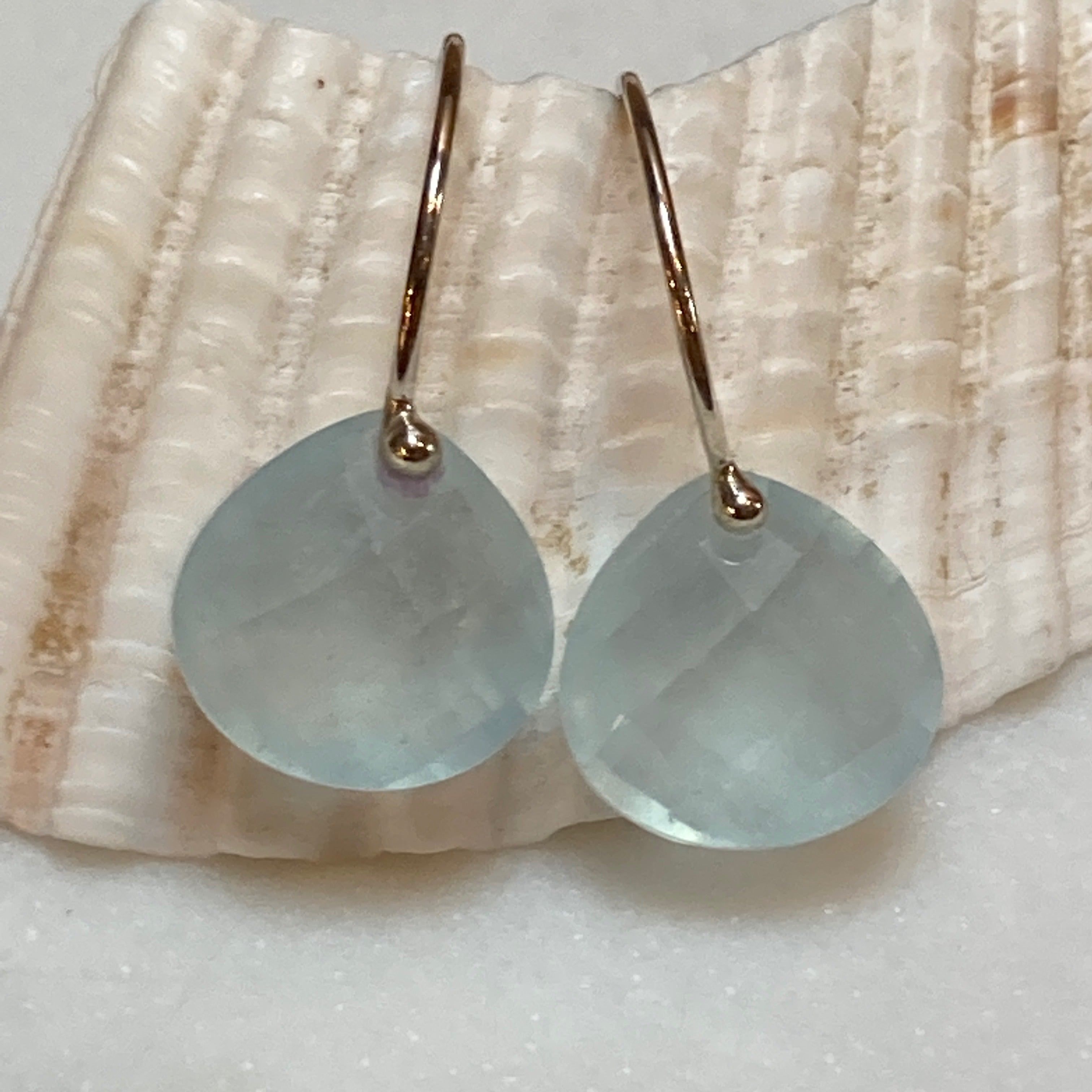 Faceted Gemstone Huggy Earrings