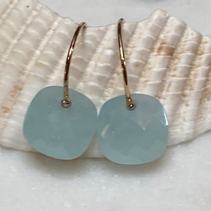Faceted Gemstone Huggy Earrings in Gold Fill