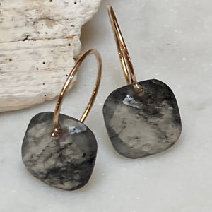 Faceted Gemstone Huggy Earrings in Gold Fill