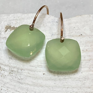 Faceted Gemstone Huggy Earrings in Gold Fill