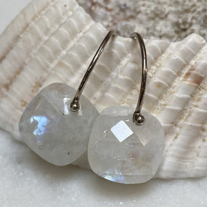 Faceted Gemstone Huggy Earrings