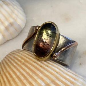Watermelon Tourmaline Ring
