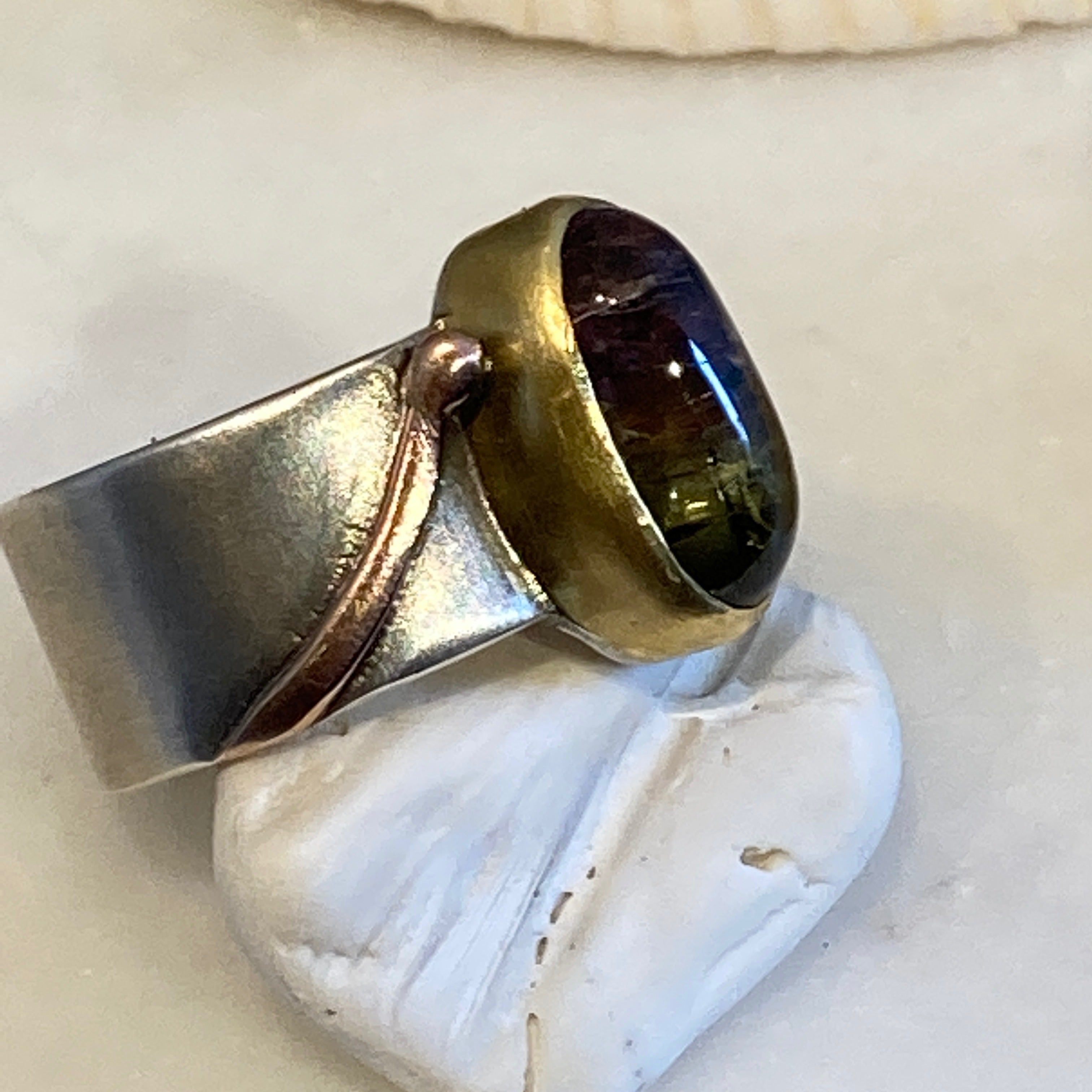 Watermelon Tourmaline Ring