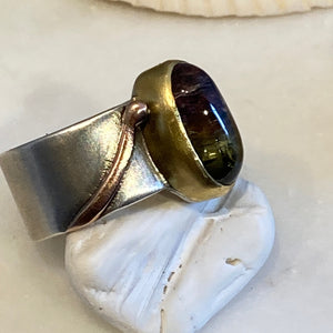 Watermelon Tourmaline Ring
