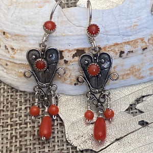 Vintage Coral Earrings