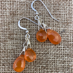 Kay Crista Carnelian Earrings in Sterling Silver