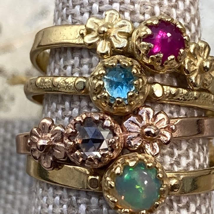 18k gold stackable discount rings