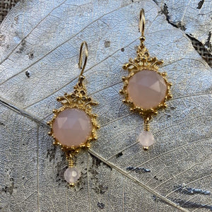 Pink Chalcedony Earrings