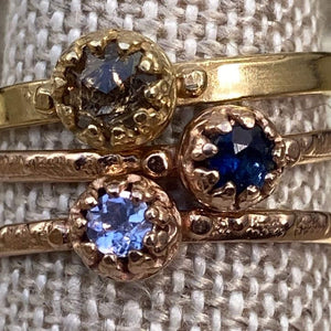 Stackable 18k Gold Gemstone Rings